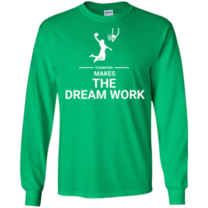 Basketball T-shirt Teamwork Makes The Dream Work Irish Green