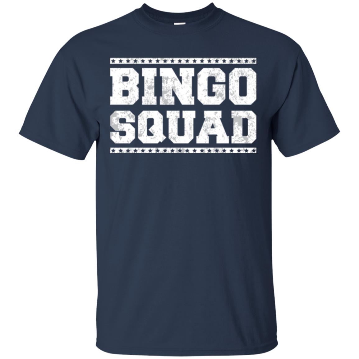 Bingo Squad Distressed Style Lucky Player T-shirt Navy