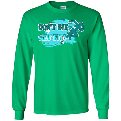 Dont Sit Get Fit Runner Shirt Irish Green