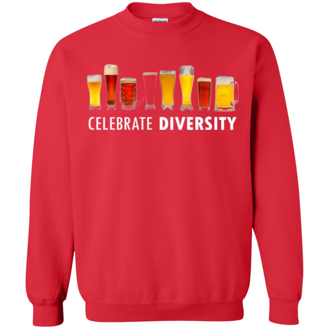 Beer Lovers T-shirt Celebrate Diversity Red