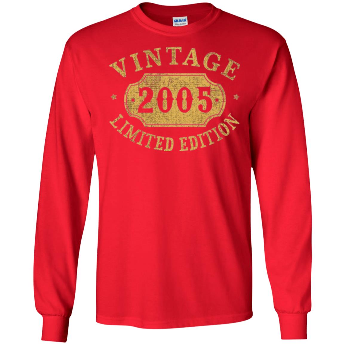 Brithday T-shirt Vintage 2005 Limited Edition Red