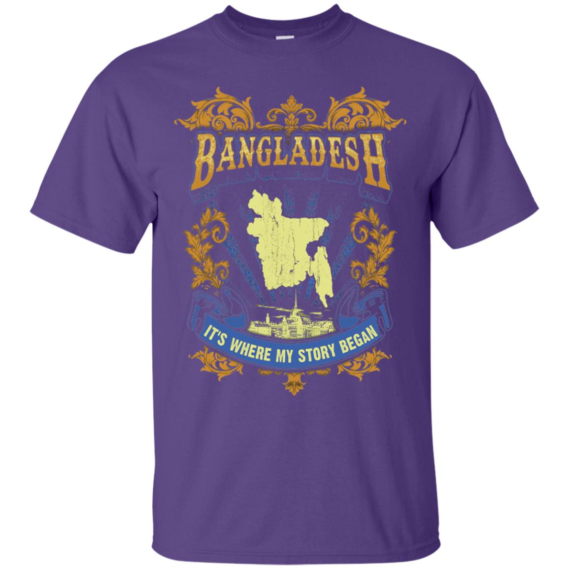 Bangladesh It_s Where My Story Began T-shirt Purple