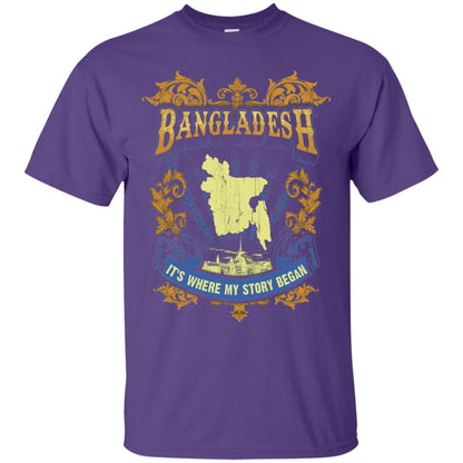 Bangladesh It_s Where My Story Began T-shirt Purple
