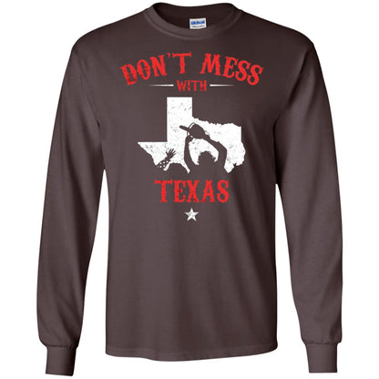 Don_t Mess With Texas Chainsaw T-shirt Dark Chocolate