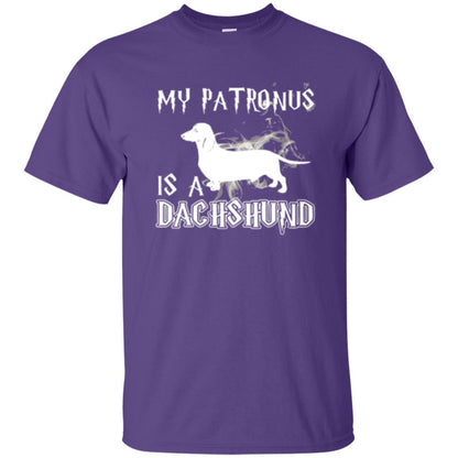 Dachshund Lover T-shirt My Patronus Is A Dachshund Purple