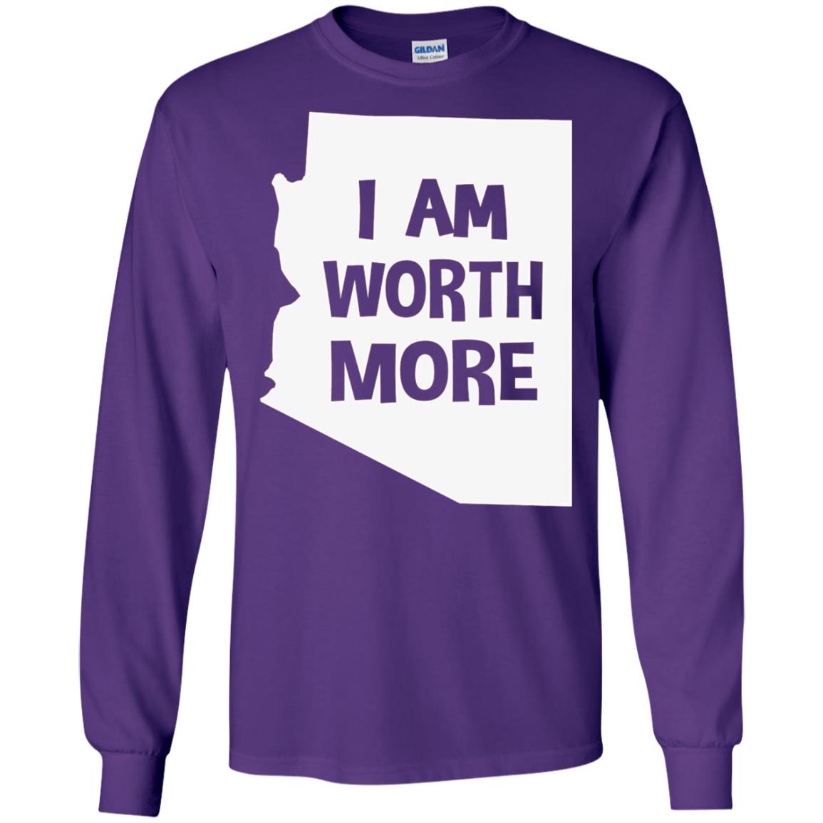 Arizona Teacher Shirt I Am Worth More Purple