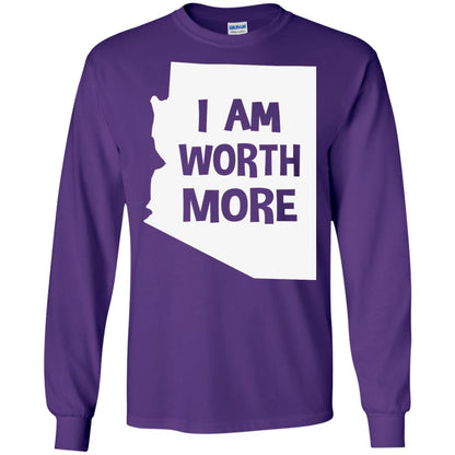 Arizona Teacher Shirt I Am Worth More Purple