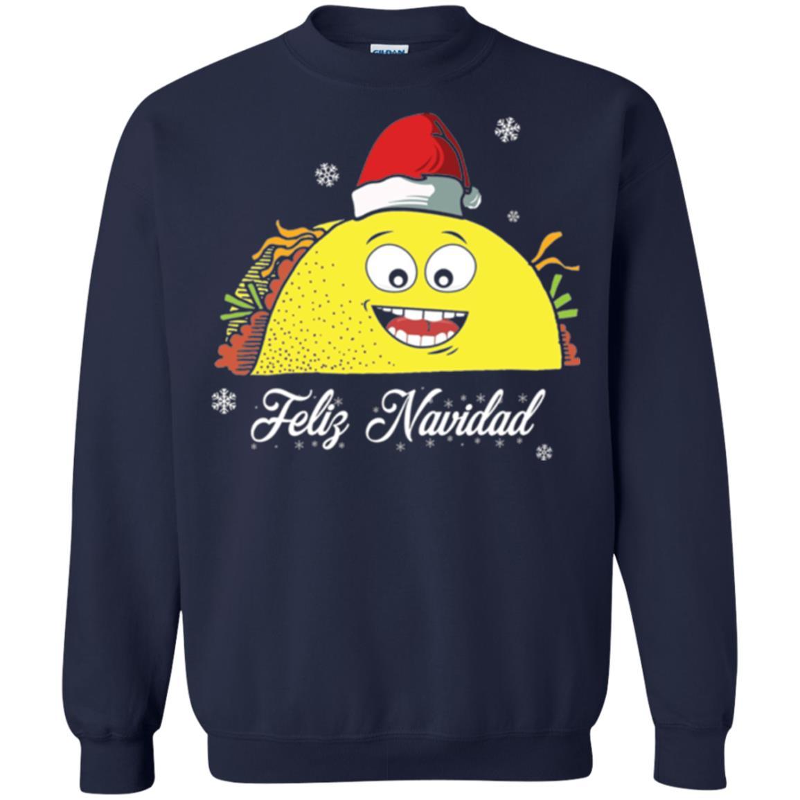 Christmas T-shirt Taco Feliz Navidad Navy