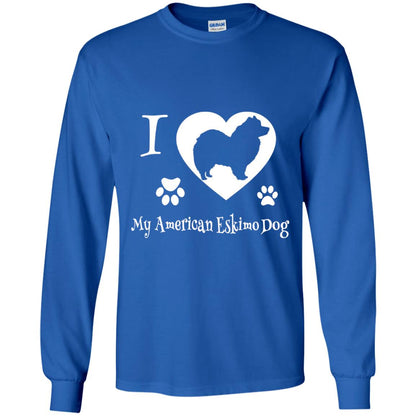 Dog Lover T-shirt I Love My American Eskimo Dog Royal