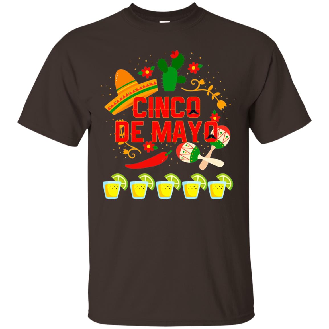 Fiesta Cinco De Mayo T-shirt Dark Chocolate