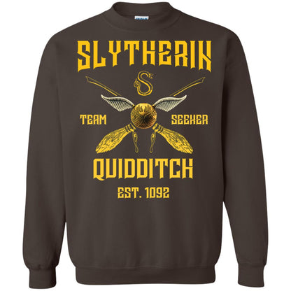 Slytherin Quiddith Team Seeker Est 1092 Harry Potter Shirt Dark Chocolate