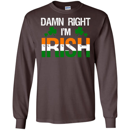 Damn Right I_m Irish Shirt Dark Chocolate