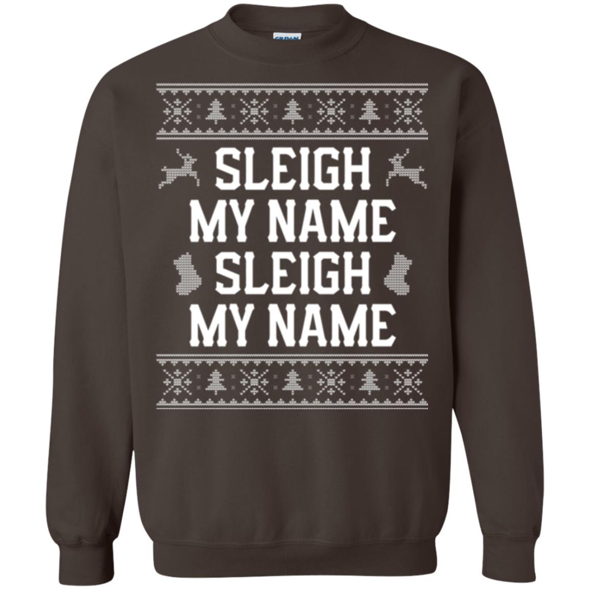 Christmas T-shirt Sleigh My Name Dark Chocolate