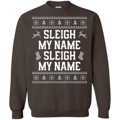 Christmas T-shirt Sleigh My Name Dark Chocolate