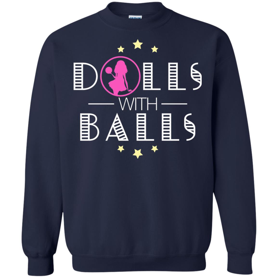 Bowling Lover T-shirt Dolls With Balls T-shirt Navy