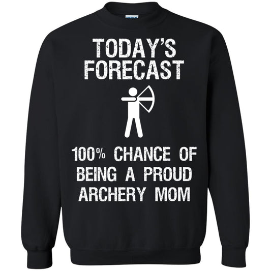 Archery Mom Shirt Forecast Chance Of Being A Proud Archery Mom Black