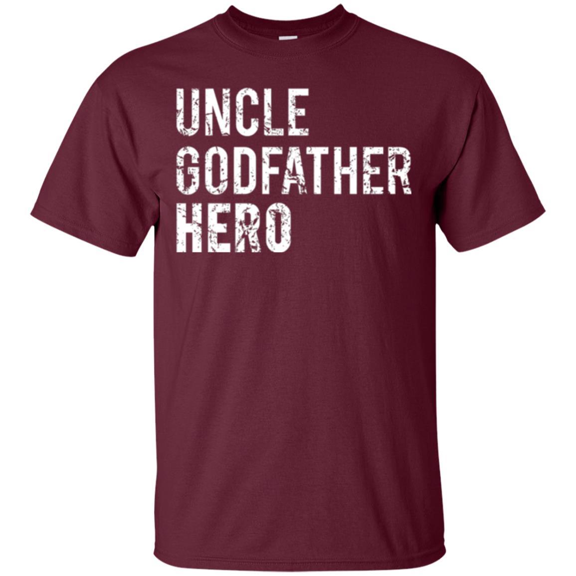 Family T-shirt Uncle Godfather Hero Maroon