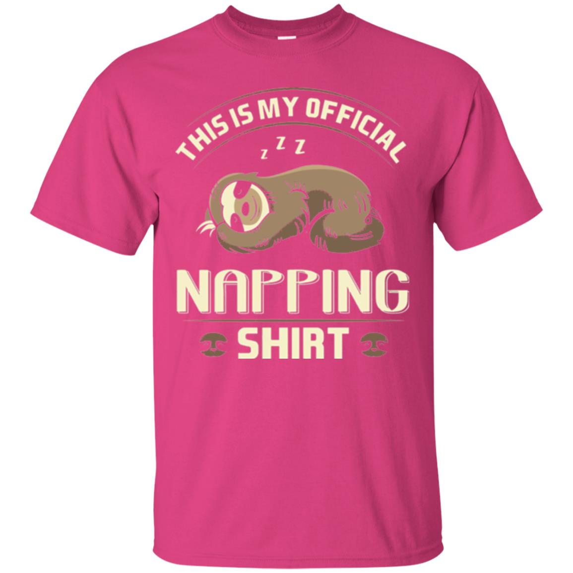 Lazy Baby Sloth My Official Napping T-shirt Heliconia