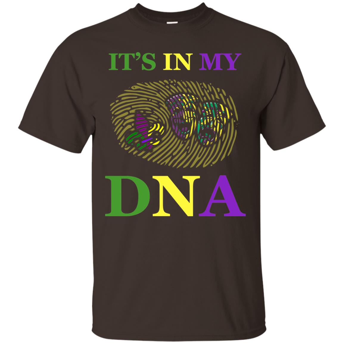 Mardi Gras T-shirt It's In My Dna Dark Chocolate