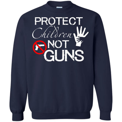 Anti Gun T-shirt Protect Children Not Gun Navy