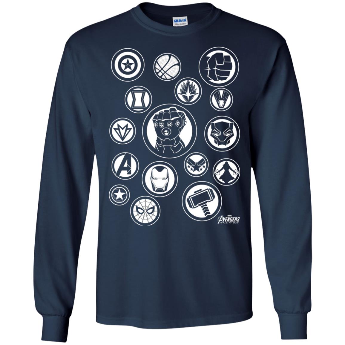 Infinity War Tonal Hero Icon Movie T-shirt Navy