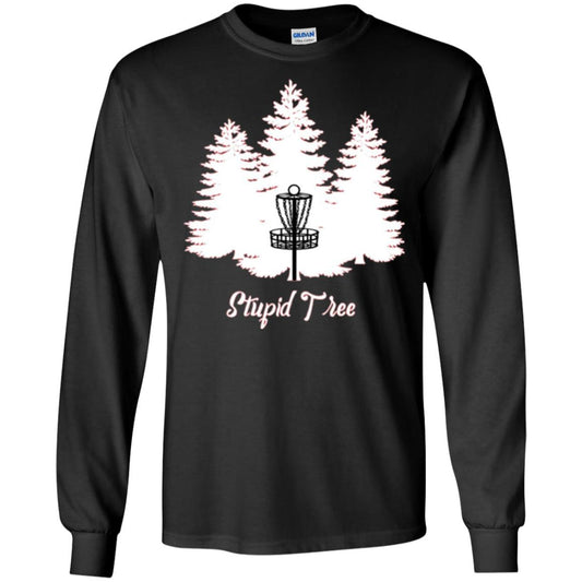 Disc Golf T-shirt Stupid Tree Black
