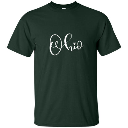 Ohio Calligraphy Art Typography Shirt Forest