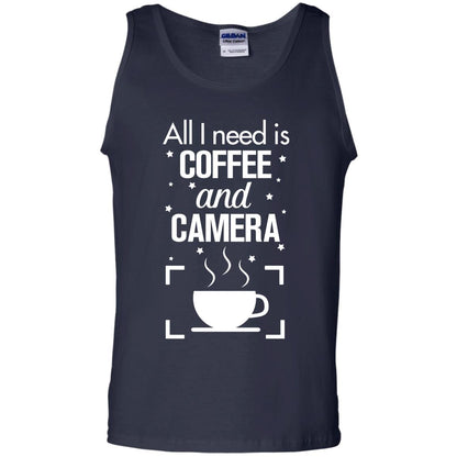 All I Need Is Coffee And Camera Shirt Navy