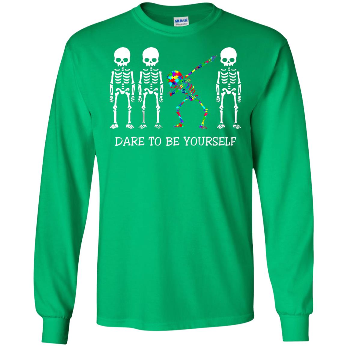 Dare To Be Yourself Autism Awareness T-shirt Irish Green