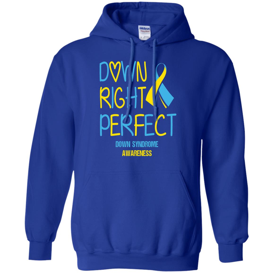 Down Right Perfect Down Syndrome Awareness T-shirt Royal