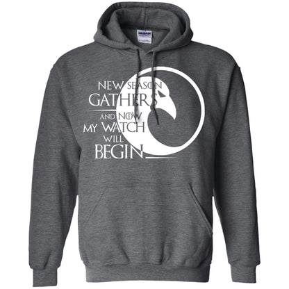 New Season Gathers And Now My Watch Will Begin Game Of Thrones Fan T-shirt Dark Heather