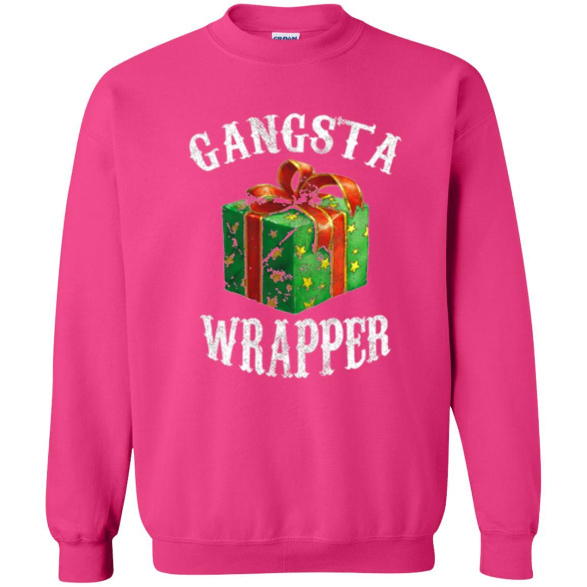 Christmas T-shirt Gangsta Wrapper Novelty Heliconia