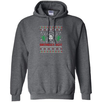 Christmas T-shirt Jesus Birthday Boy Ugly Christmas Sweater Dark Heather