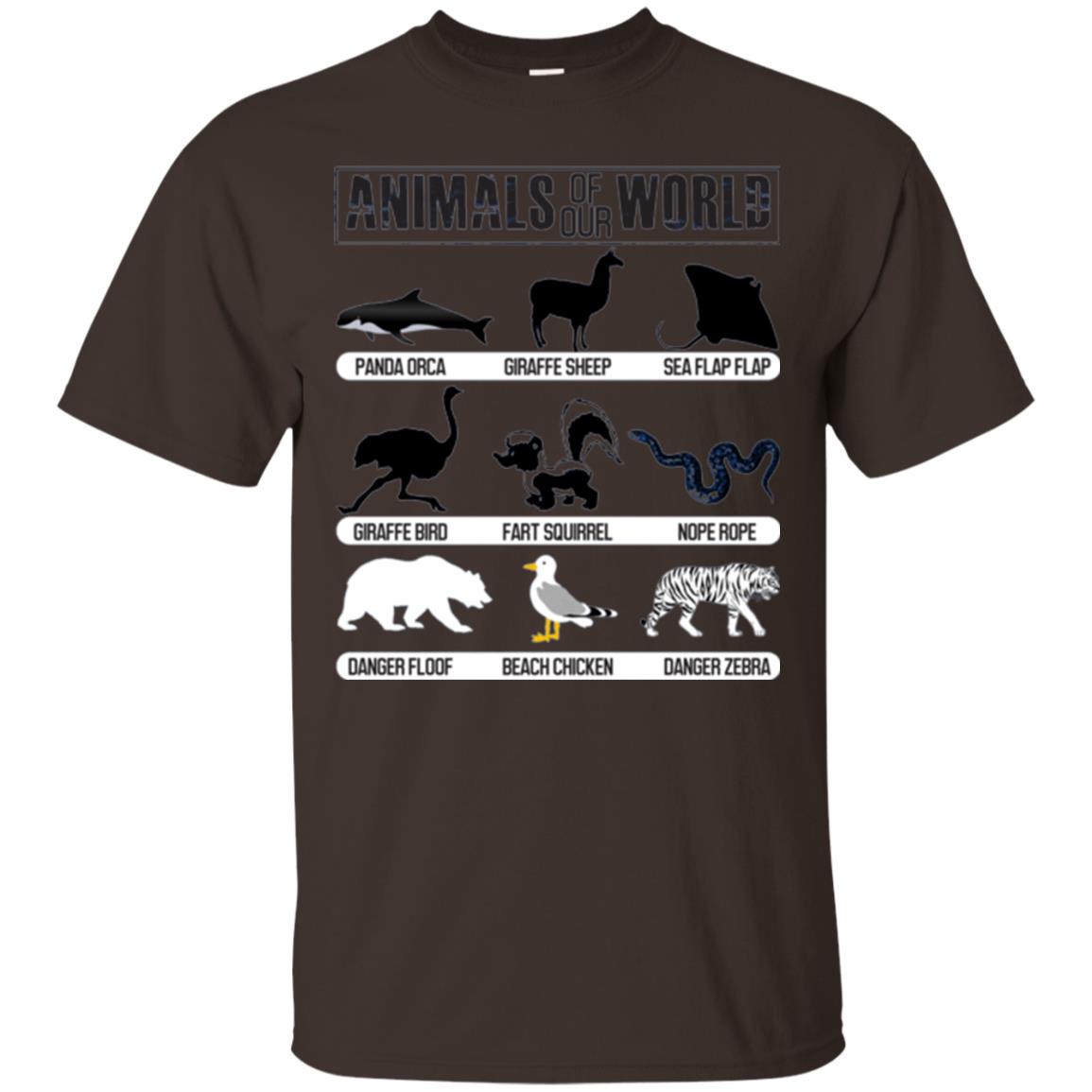 Save Animals Of Our World T-shirt Dark Chocolate