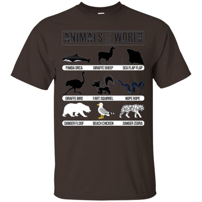 Save Animals Of Our World T-shirt Dark Chocolate