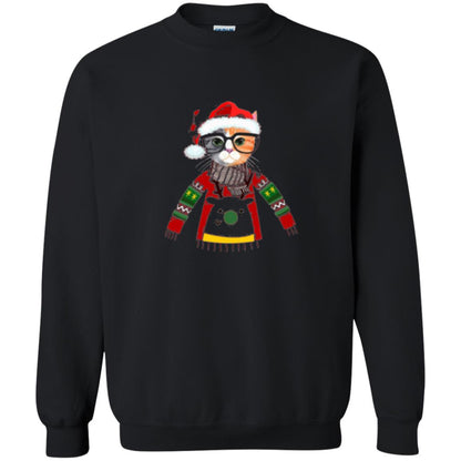 Cat Lovers T-shirt Meowy Christmas Black