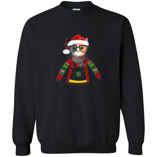 Cat Lovers T-shirt Meowy Christmas Black