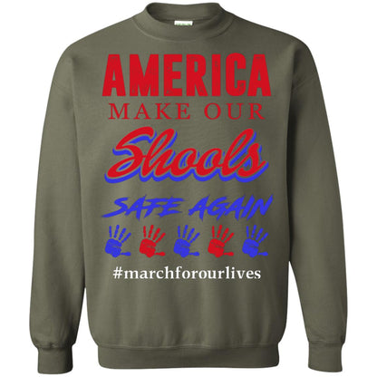 America Make Our Schools Safe Again Military Green