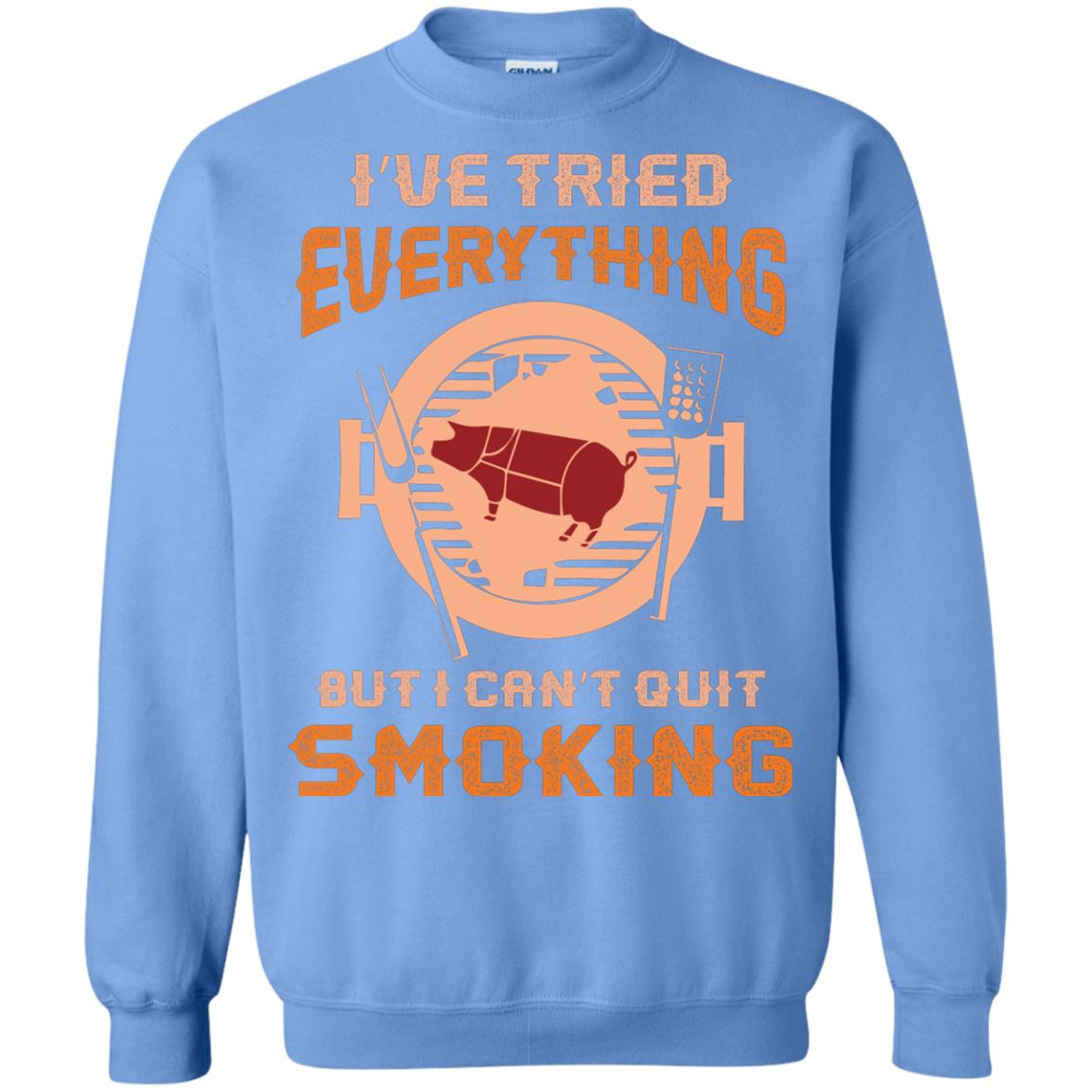 I Can’t Quit Smoking Barbecue Party T-shirt Carolina Blue