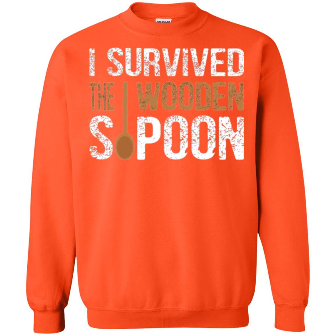 Spoon T-shirt I Survived The Wooden Spoon Orange