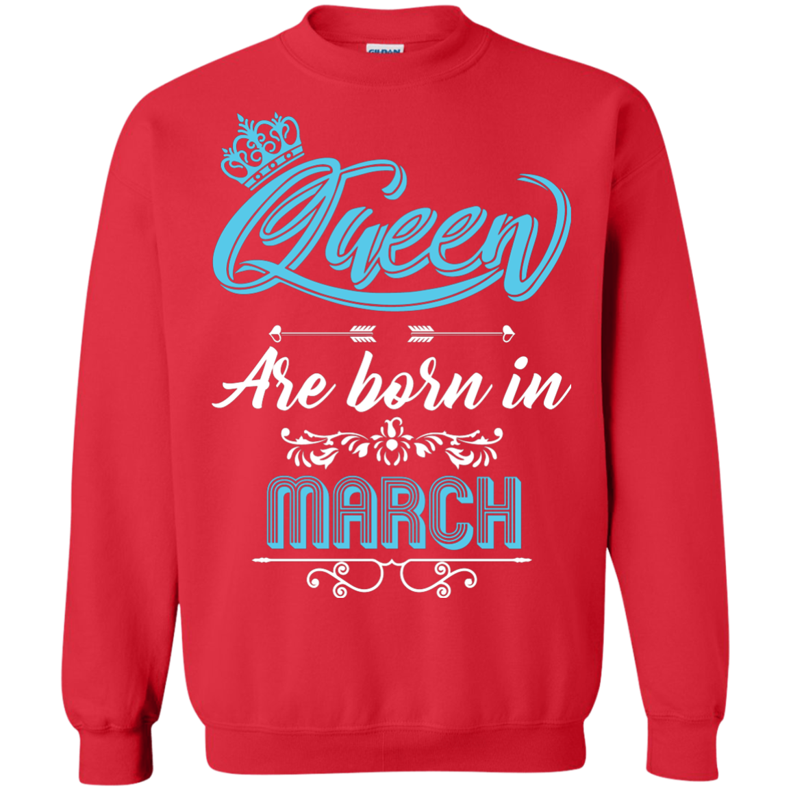 Brithday T-Shirt Queen Are Born In March Red