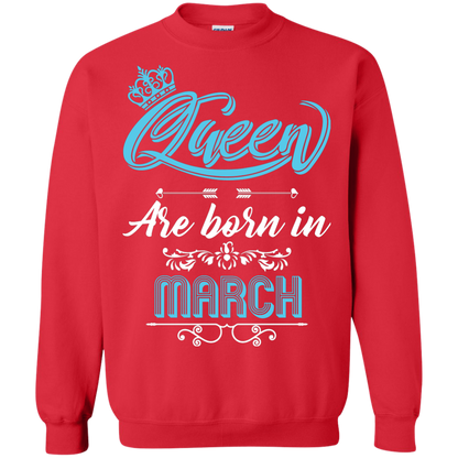 Brithday T-Shirt Queen Are Born In March Red