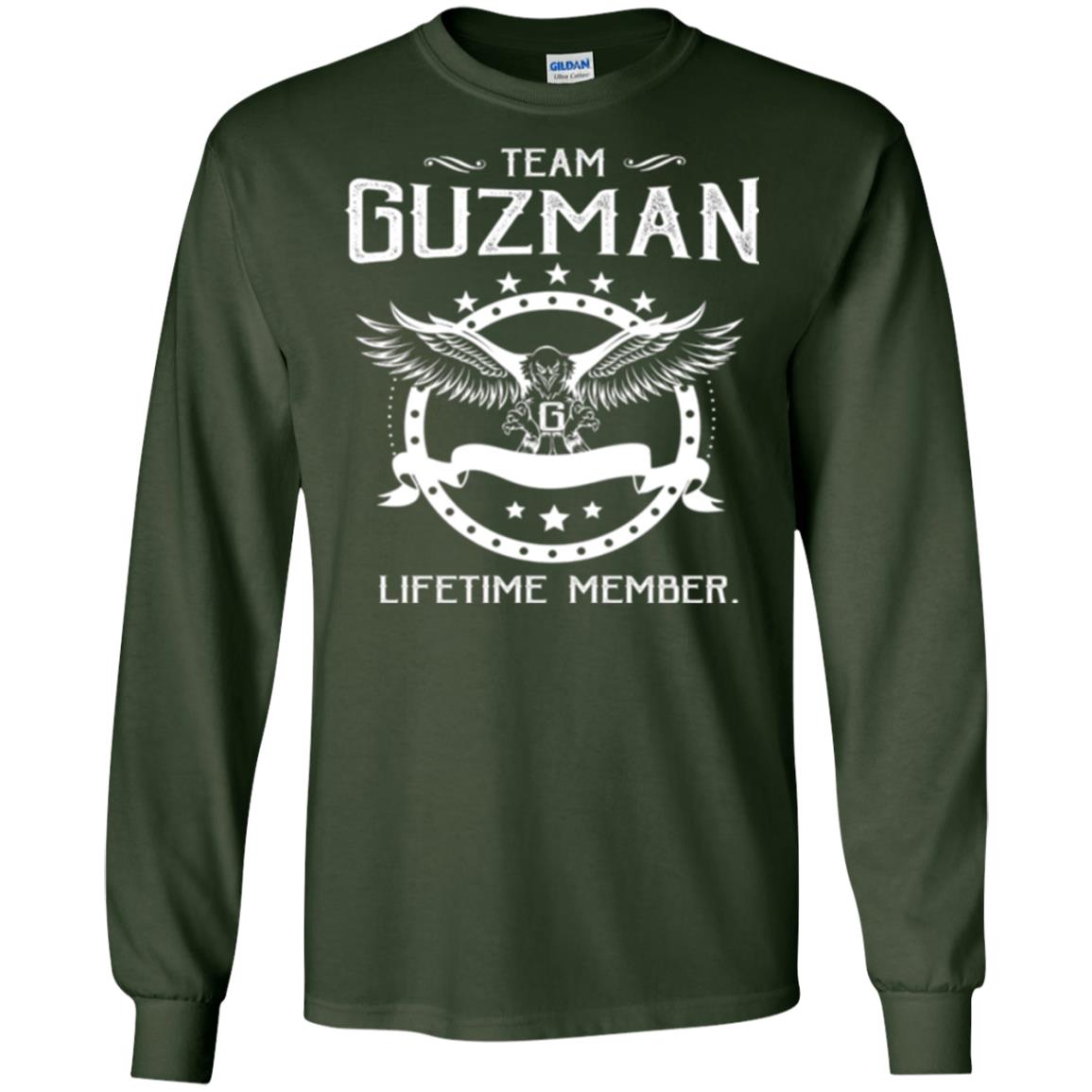 Family T-shirt Team Guzman Lifetime Member Forest Green