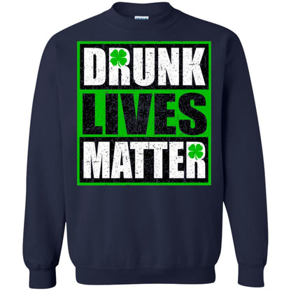Vintage Drunk Lives Matter Saint Patrick_s Day T-shirt Navy
