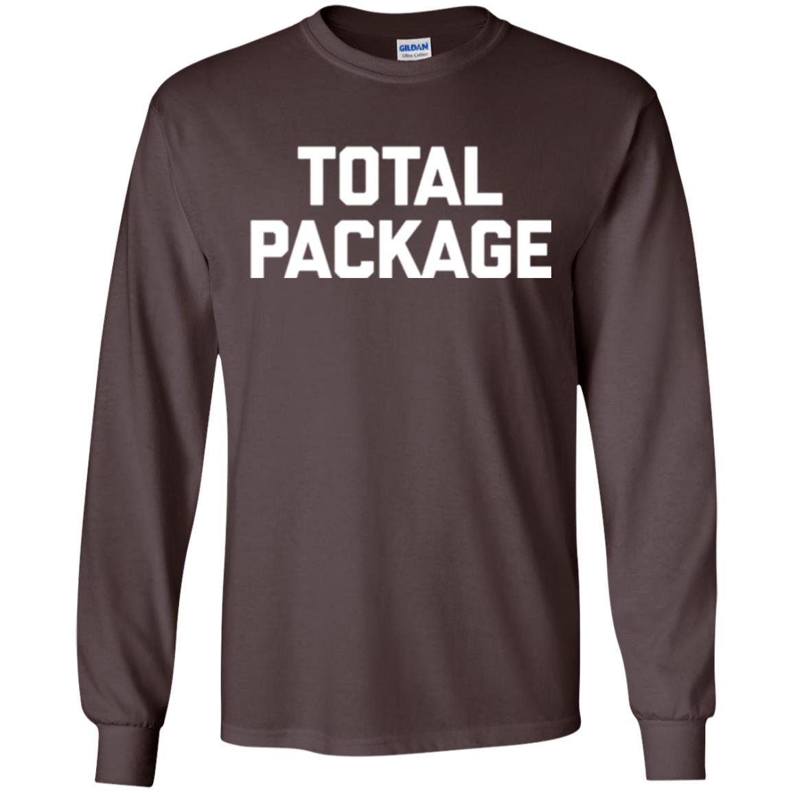 Novelty Humor T-shirt Total Package Dark Chocolate
