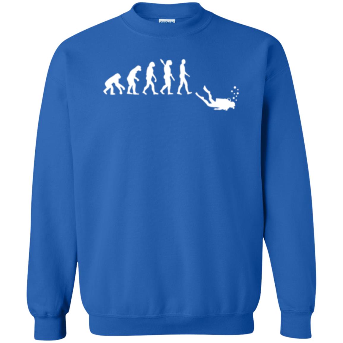 Evolution Of Man Funny Scuba Diving T-shirt Royal