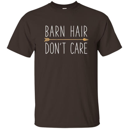 Horse Lovers T-shirt Farmbarn Hair Don_t Care Dark Chocolate