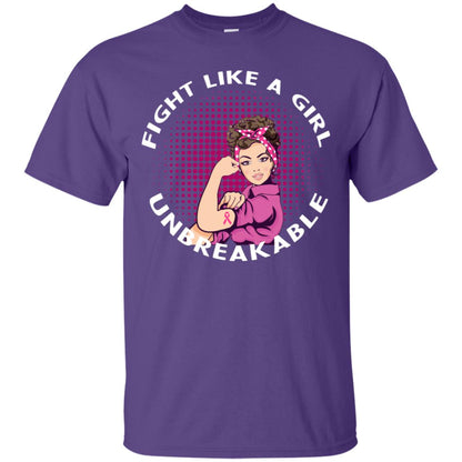 Fight Like A Girl Unbreakable Breast Awareness Shirt Purple