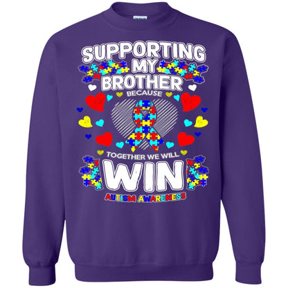 Autism Awareness Shirts For Supporting My Brother Purple