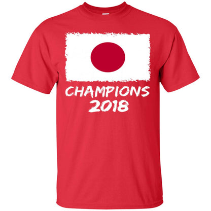 Football Lover T-shirt Japan Champions 2018 T-shirt Red